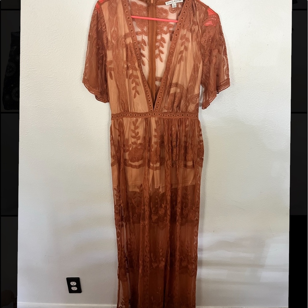 Maxi fall lace dress